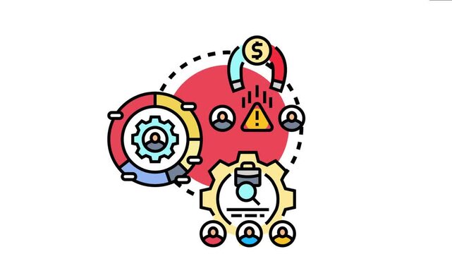 Customer onboarding concept showing a streamlined process for attracting new clients, managing user accounts, and improving support services through digital solutions