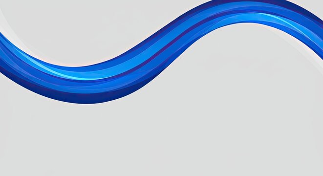 Blue wavy line on white background isolated vector graphic.