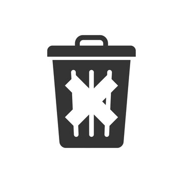 Trash can icon garbage bin delete symbol vector