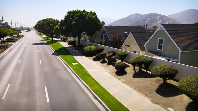 Neatly arranged rows of homes
