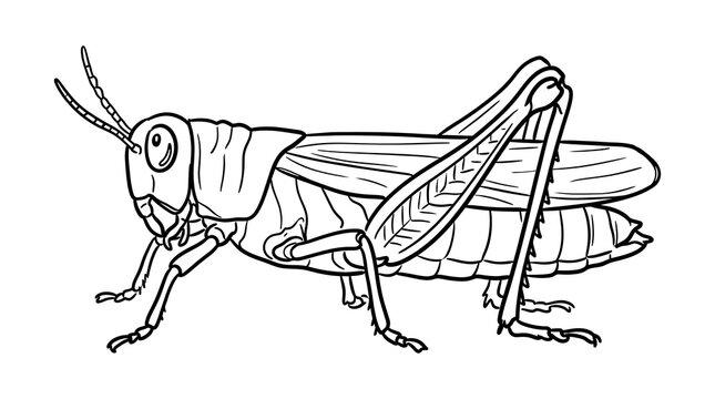 grasshopper on a white background