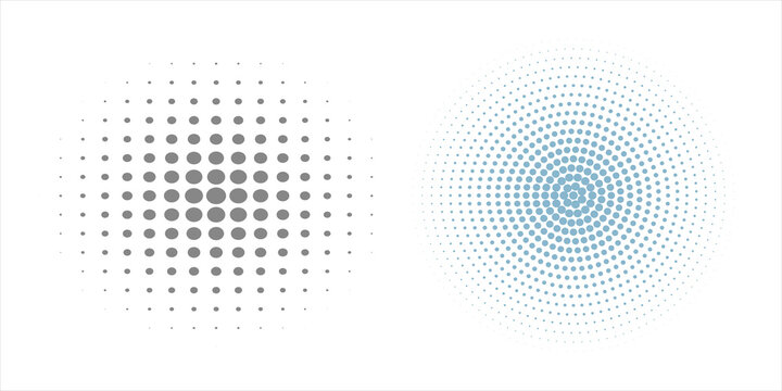 Halftone gradient. A speckled gradient, spraying fine dots and halftones of the background without borders.