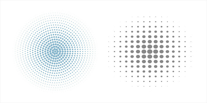 Halftone gradient. A speckled gradient, spraying fine dots and halftones of the background without borders.