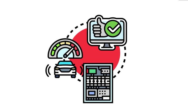 Smart vehicle access control dashboard depicting secure remote monitoring with integrated security server and performance management for automated entry and resource allocation