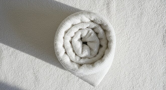 Close-up of a white cat curled up sleeping peacefully on a blanket.