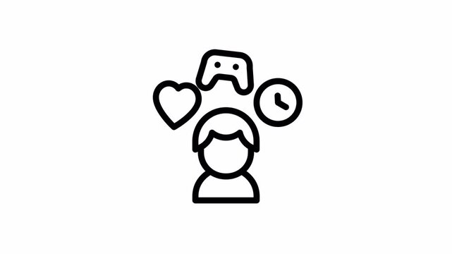 hobbies minimalist stroke animation
