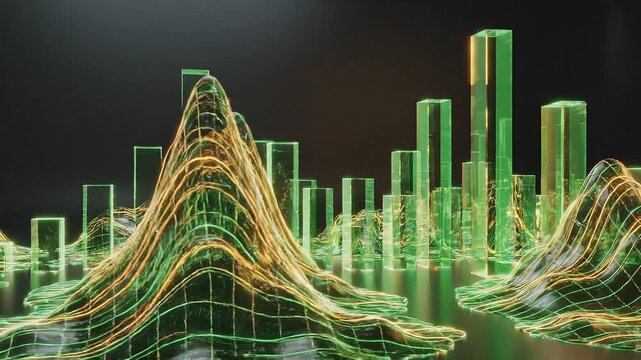 Financial Bar Charts and Graphs for Business Data Analysis.