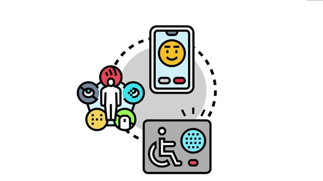 Accessibility and usability concept inclusive design principles for digital products and services, connecting users with diverse needs to easy to use technology
