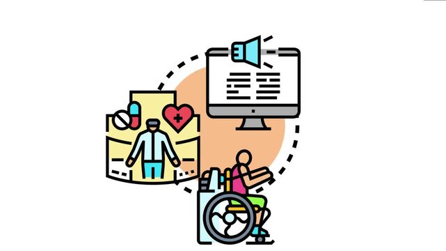 Concept depicting improving user experience and digital accessibility for individuals with special needs, making services and information readily available