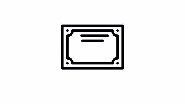 certification minimalist stroke animation