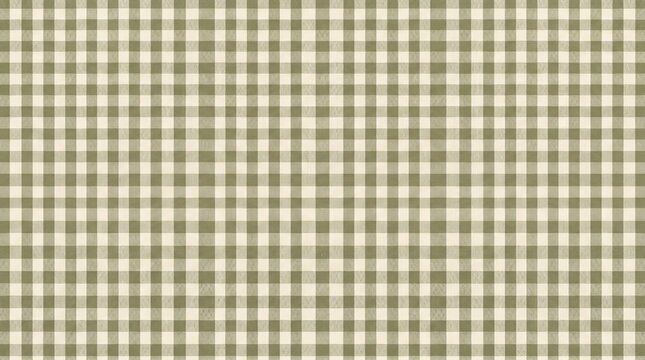 Elegant Olive Green Gingham Seamless Pattern