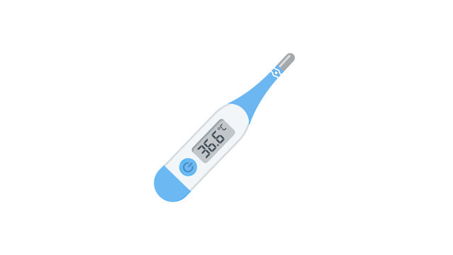 Digital Medical Thermometer Showing Normal Body Temperature
