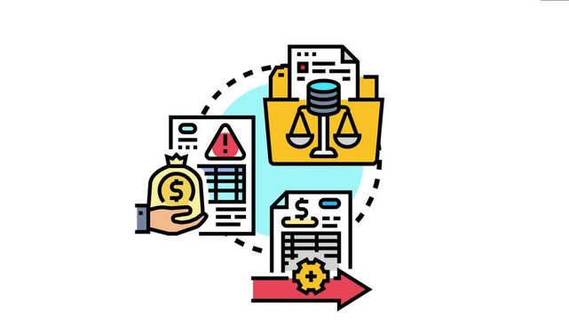 Accountable data handling process managing financial and legal information, ensuring regulatory compliance, and responsible data management practices with transparency and security