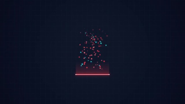 Futuristic holographic document with delete icon and green success mark