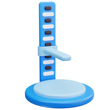 Medical Stadiometer Height Scale 3D Illustrations