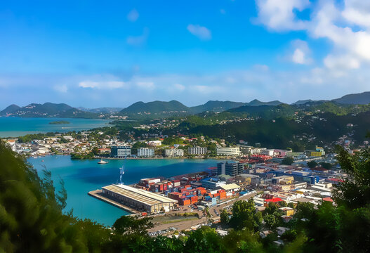 Beautiful Saint Lucia, Caribbean Islands - beach and sea