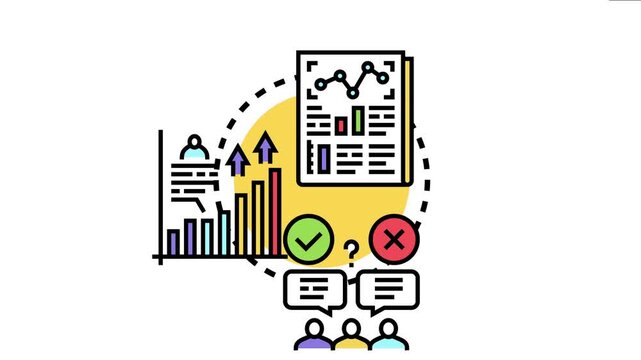 Business process representing accurate data analysis, credible statistics, and fact checking, ensuring reliable information for decision making and project evaluation