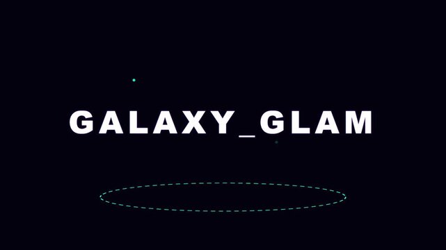 Galaxy glam minimalist motion title sequence with abstract particle animation 4k motion sequence