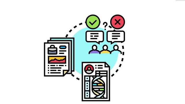 Team of people evaluating diverse data points and documents, making decisions about content veracity and accuracy, ensuring reliable information dissemination