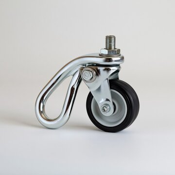 Heavy Duty Swivel Caster Wheel with Threaded Bolt and Metal Frame for Industrial Equipment and Furniture Mobility