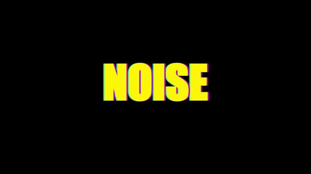 Glitch text effect animation with noise typography and chromatic aberration 4k