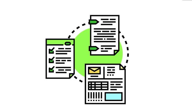Documenting tasks, compiling information, and analyzing data, this visual represents a comprehensive workflow for efficient project organization, progress tracking, and strategic decision making