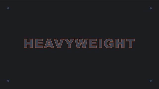 Heavyweight typography motion bold minimalist text animation for sports and fitness branding 4k