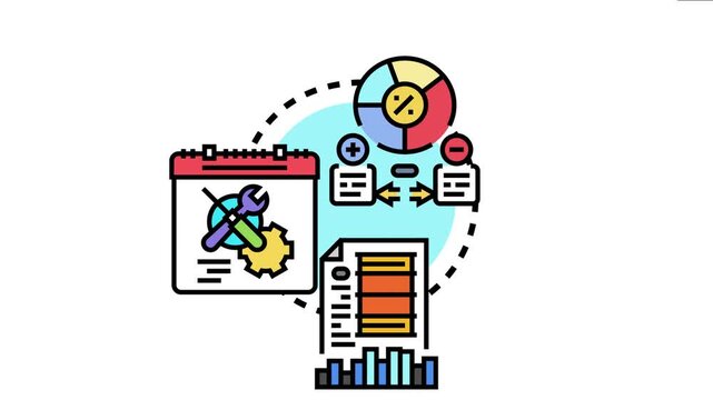 Active workload demand concept process of balancing tasks, scheduling maintenance, and analyzing data for efficient resource allocation and project management, minimizing bottlenecks