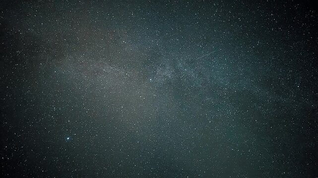 Night sky timelapse of Perseid meteor shower and Milky Way galaxy