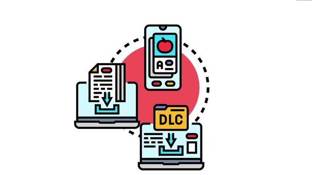 Digital learning content, documents, and resources adapting for download on laptops and a mobile phone, providing remote access to educational portals