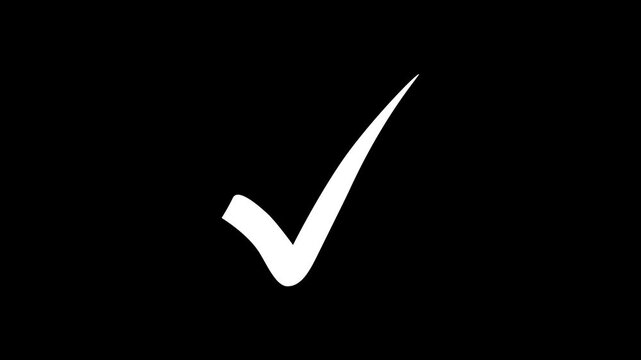 right check mark icon, tick mark or confirm icon animation. check mark sign, verify complete sign, approved, select tick, success , Motion graphics of approved icon