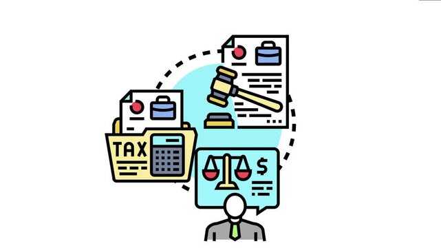 Business professional considering legal and financial obligations with documents, a gavel, and scales of justice, symbolizing adherence to industry regulations and standards
