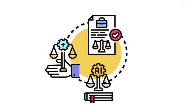 Conceptual depicting adherence to regulatory standards, ensuring compliance, ethical considerations, and legal frameworks for business operations and artificial intelligence development