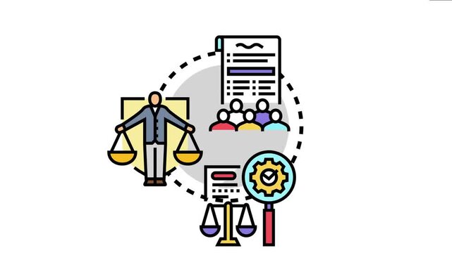 Legal professional maintaining balance and fairness. Upholding law. Ensuring adherence to regulations