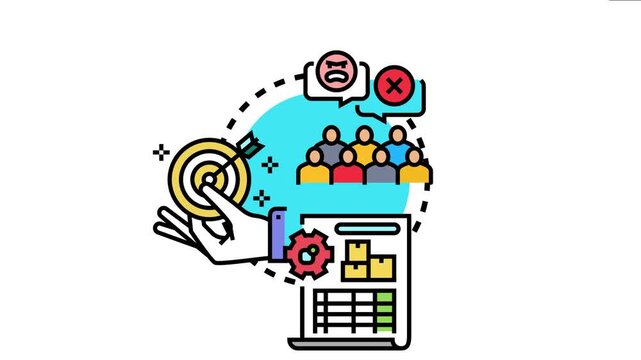 Marketing specialist adjusting important brand message and audience targeting strategy