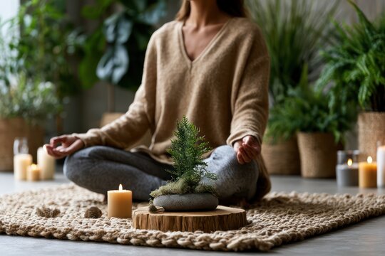 Feng shui room meditation and inner balance