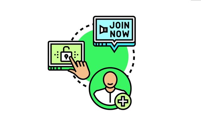 Admin dashboard login concept illustrates user management, accessing data, and joining new platforms through a secure digital interface and registration process