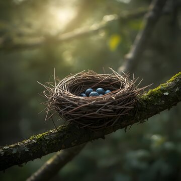 bird nest on a tree