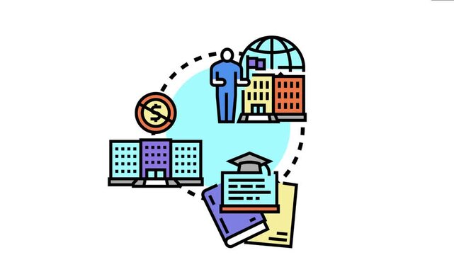 Student entering a university or college application process, considering educational institutions and the enrollment procedure, often involving fees and academic records
