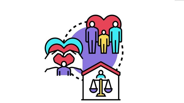 People considering mature adoption, forming new family units through legal processes, and finding love and support within a restructured household