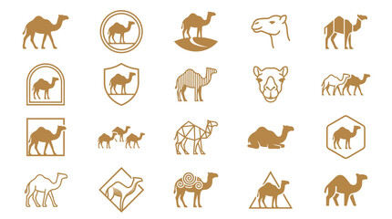Obraz premium Camel Logos-set of animals icons
