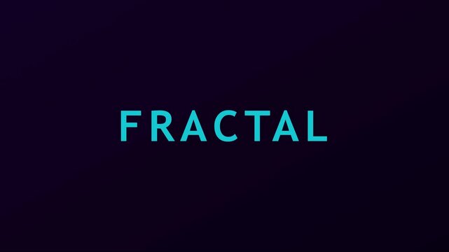 Minimalist fractal title animation with geometric line and modern typography for tech and science branding 4k