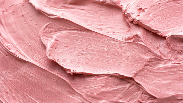  Slathered carnation-toned unguent forming a fleshy unbroken swathe