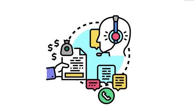Customer support agent providing advisory assistance, helping clients with their needs, and managing financial consulting documents and calls