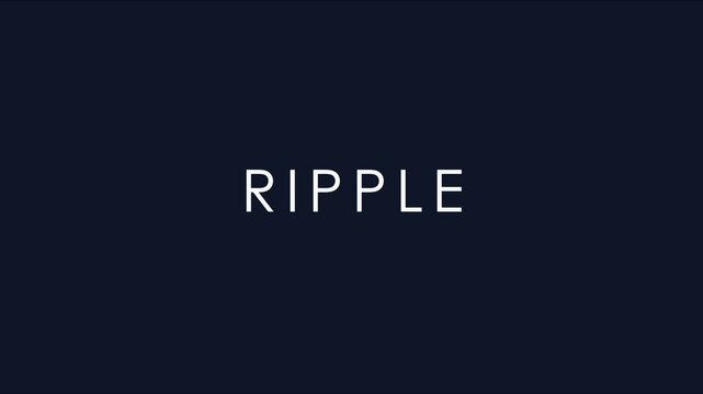 Minimalist ripple typography motion on dark animation 4k background, for modern branding, and corporate presentations