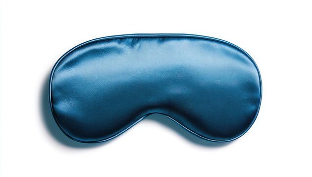 Blue Silk Sleep Mask for Comfortable and Restful Sleep.