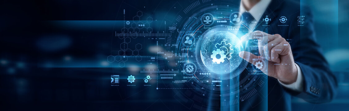 System admin carefully hand hold global Settings network configurations adjusting critical security levels. Precise parameter tuning ensures optimal performance and stable user environments.
