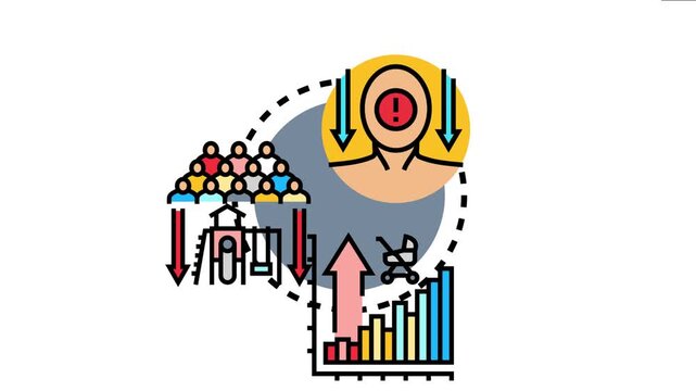 Age distribution concept representing demographic changes affecting population growth. Fertility rates. And the challenges of an aging society with declining birth rates and increasing life expectancy