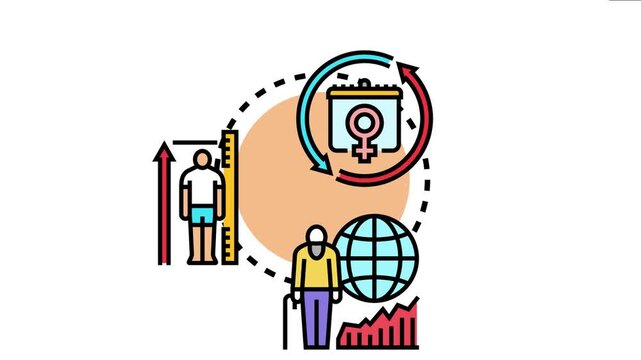Age related decline in fertility concept the changes in human growth, global population trends, and diminished reproductive capacity over time