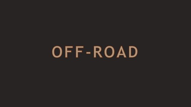 Off-road text animation for adventure and automotive media projects 4k typography motion 4x4